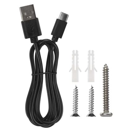 Candeeiro de mesa LED com regulação 4em1 LED/6W/3,7V 3000K/4000K/6500K 1500mAh preto