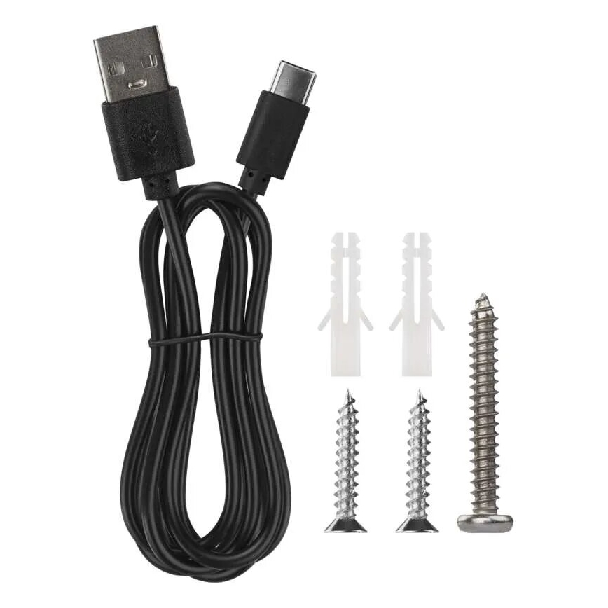 Candeeiro de mesa LED com regulação 4em1 LED/6W/3,7V 3000K/4000K/6500K 1500mAh preto