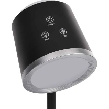 Candeeiro de mesa LED com regulação 4em1 LED/6W/3,7V 3000K/4000K/6500K 1500mAh preto