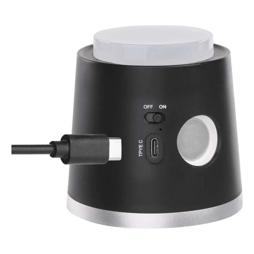 Candeeiro de mesa LED com regulação 4em1 LED/6W/3,7V 3000K/4000K/6500K 1500mAh preto