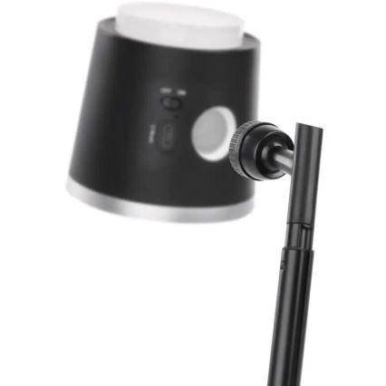 Candeeiro de mesa LED com regulação 4em1 LED/6W/3,7V 3000K/4000K/6500K 1500mAh preto