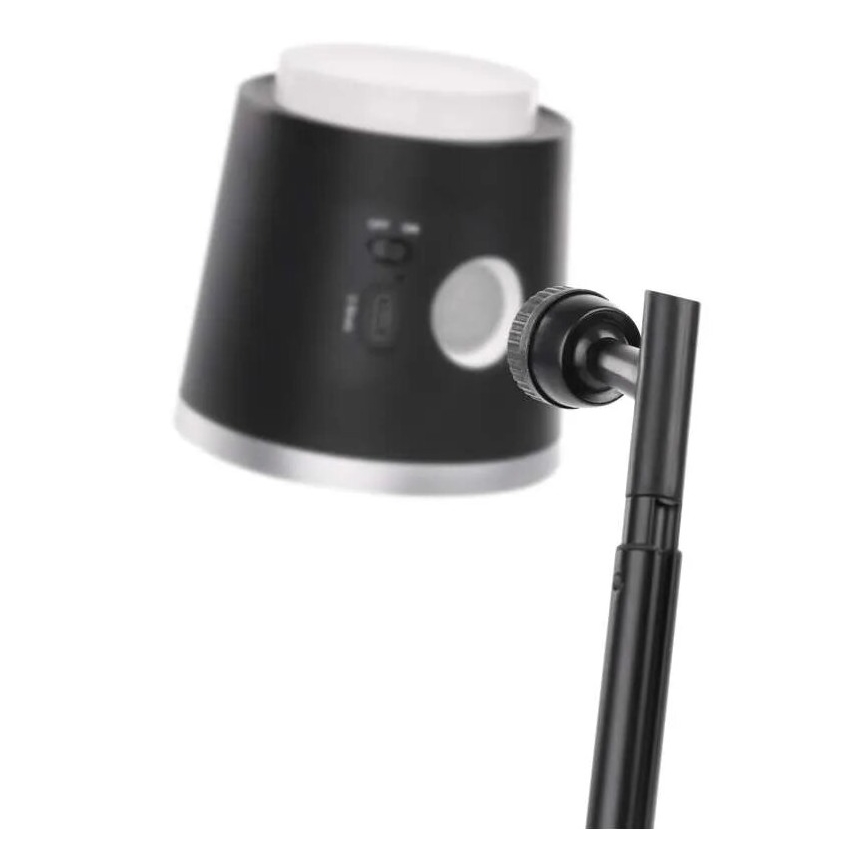 Candeeiro de mesa LED com regulação 4em1 LED/6W/3,7V 3000K/4000K/6500K 1500mAh preto