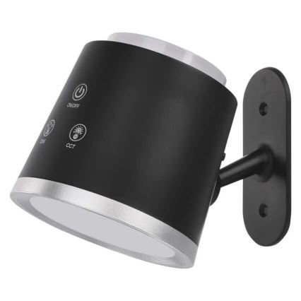 Candeeiro de mesa LED com regulação 4em1 LED/6W/3,7V 3000K/4000K/6500K 1500mAh preto