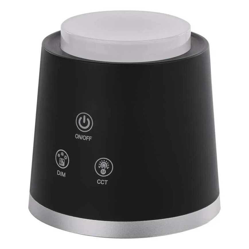 Candeeiro de mesa LED com regulação 4em1 LED/6W/3,7V 3000K/4000K/6500K 1500mAh preto