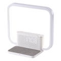 Candeeiro de mesa LED com regulação, despertador e carregamento sem fios LED/18W/230V branco