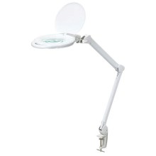 Candeeiro de mesa LED com regulação e lupa LED/10W/230V branco