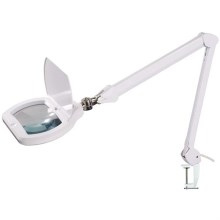 Candeeiro de mesa LED com regulação e lupa LED/12W/230V branco
