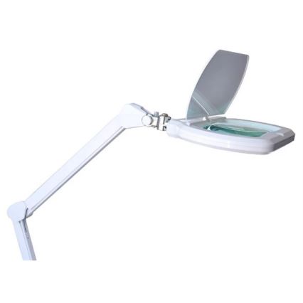 Candeeiro de mesa LED com regulação e lupa LED/12W/230V branco