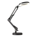 Candeeiro de mesa LED com regulação e uma lupa 2em1 AURIQ LOUPE LED/10W/5V 3000/4000/6500K preto