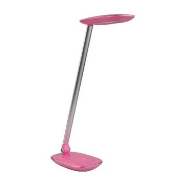 Candeeiro de mesa LED com regulação e USB MOANA LED/6W/230V rosa