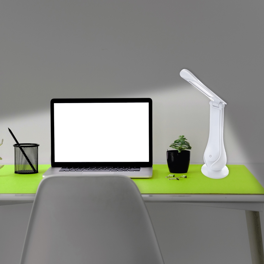 Candeeiro de mesa LED com regulação LILLY LED/4W/5V 1200 mAh branco