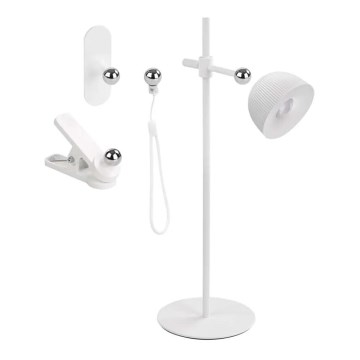 Candeeiro de mesa LED com regulação magnético 4em1 LED/4,2W/3,7V 4000K 1200mAh branco