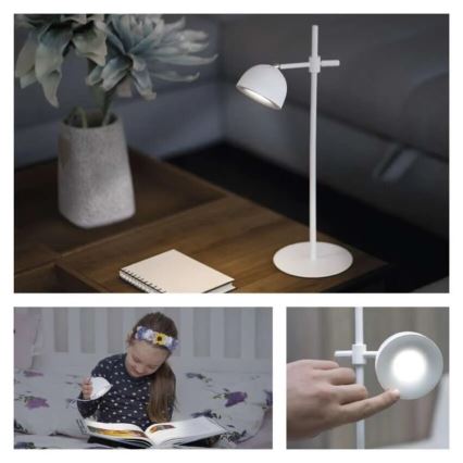 Candeeiro de mesa LED com regulação magnético 4em1 LED/4,2W/3,7V 4000K 1200mAh branco