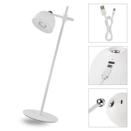 Candeeiro de mesa LED com regulação magnético 4em1 LED/4,2W/3,7V 4000K 1200mAh branco
