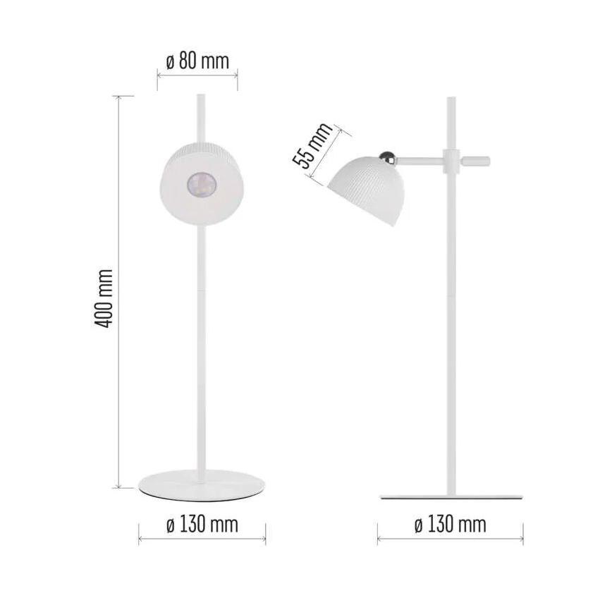 Candeeiro de mesa LED com regulação magnético 4em1 LED/4,2W/3,7V 4000K 1200mAh branco