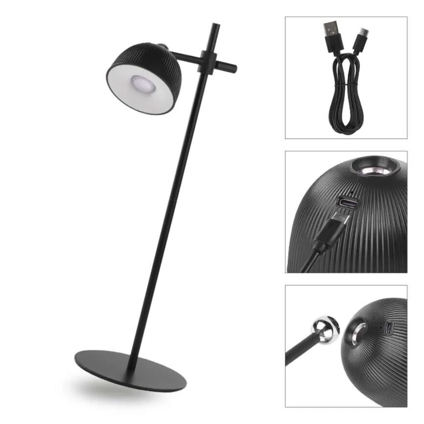 Candeeiro de mesa LED com regulação magnético 4em1 LED/4,2W/3,7V 4000K 1200mAh preto