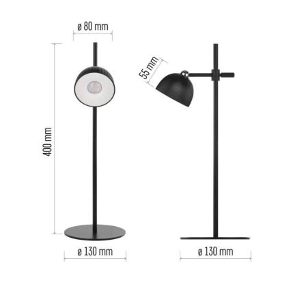 Candeeiro de mesa LED com regulação magnético 4em1 LED/4,2W/3,7V 4000K 1200mAh preto