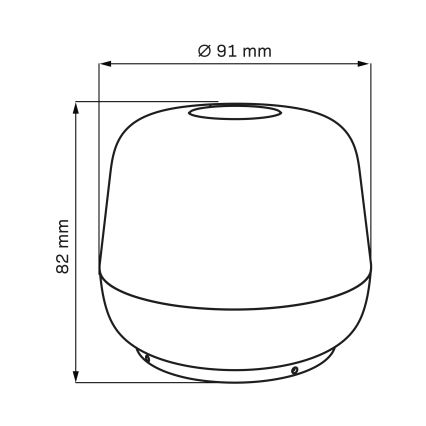 LED Regulação táctil exterior candeeiro de mesa SAMBA LED/1,2W/5V USB 1200 mAh IP44 preto