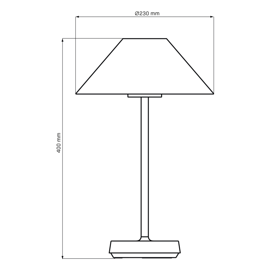 Candeeiro de mesa LED para exterior tátil com regulação SERENGETI LED/3,4W/5V USB 3600 mAh IP44 preto