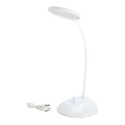 Candeeiro de mesa LED com regulação VISUA LED/5W/5V 3000-5000K 1200 mAh branco