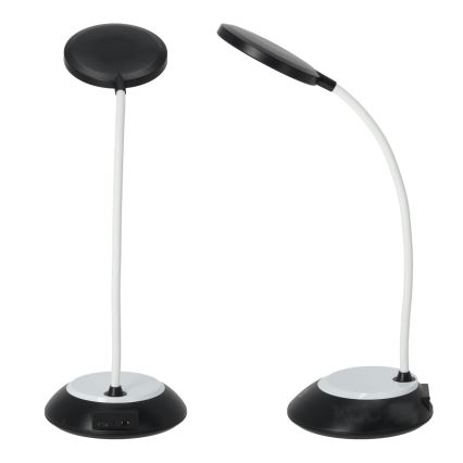 Candeeiro de mesa LED com regulação VISUA LED/5W/5V 3000-5000K 1200 mAh preto