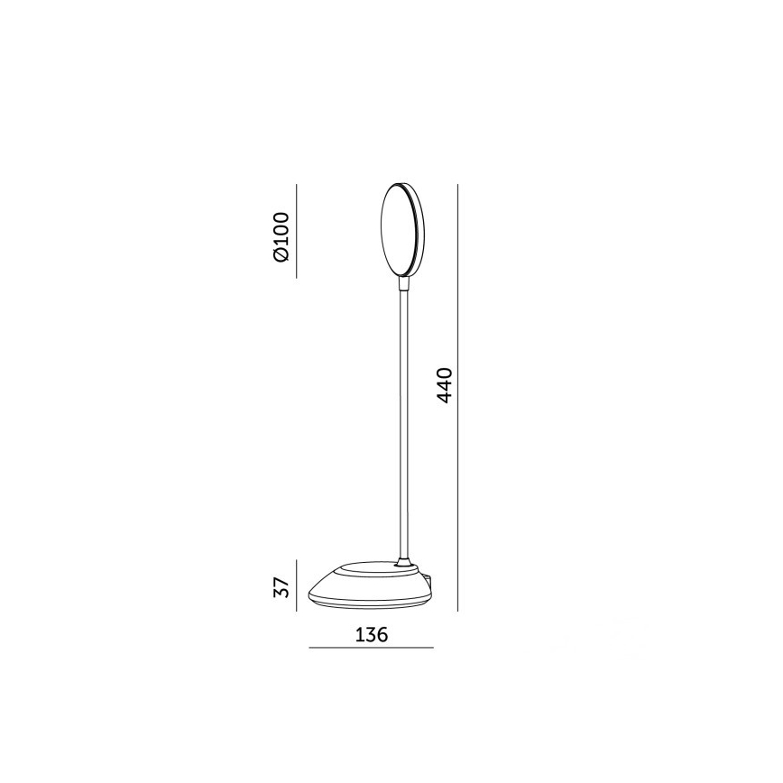 LED Candeeiro de mesa recarregável com regulação VISUA LED/5W/5V 3000-5000K 1200 mAh rosa