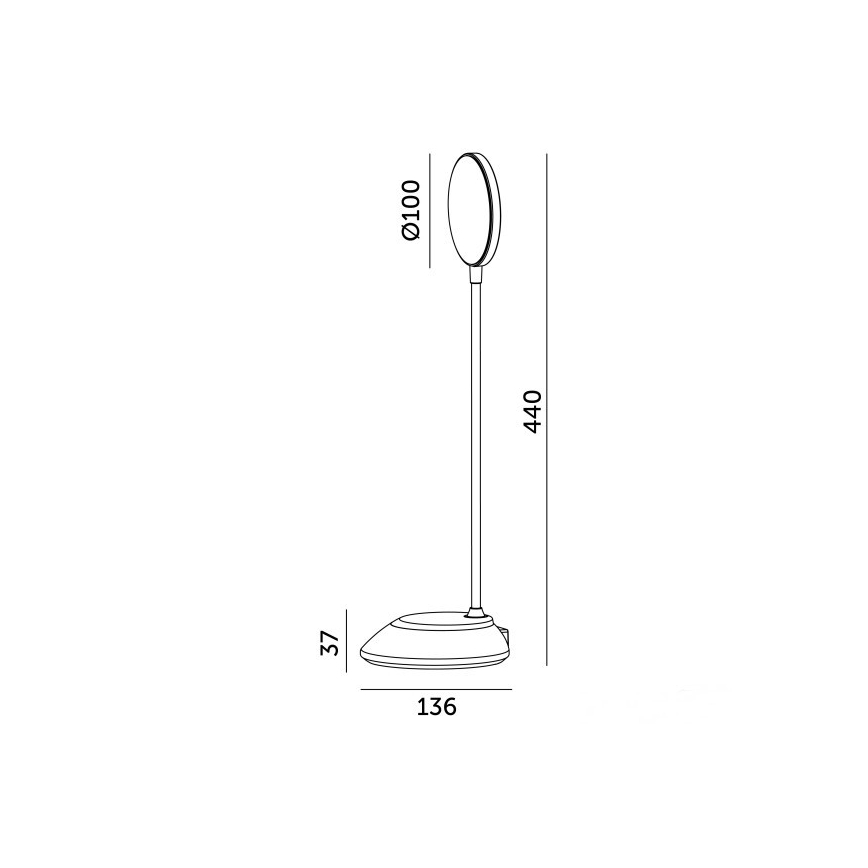 Candeeiro de mesa LED com regulação VISUA LED/5W/5V 3000-5000K 1200 mAh turquesa