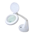 Candeeiro de mesa LED com uma lupa LED/6,5W/230V branco