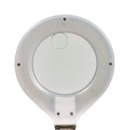 Candeeiro de mesa LED com uma lupa LED/6,5W/230V branco