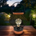 Candeeiro de mesa LED decorativo LED/3xAA preto/cobre