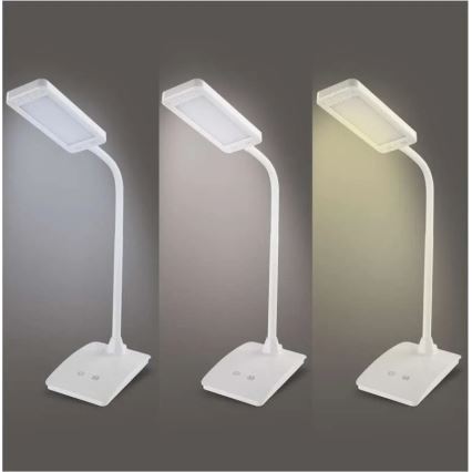 Candeeiro de mesa LED dimerizável EDDY LED/6W/230V 3000/4500/6800K branco