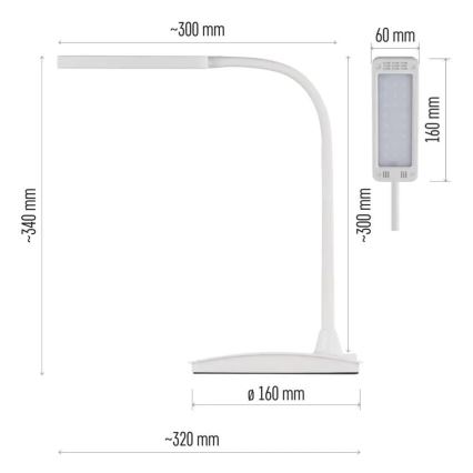 Candeeiro de mesa LED dimerizável EDDY LED/6W/230V 3000/4500/6800K branco