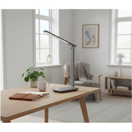 Candeeiro de mesa LED dimerizável NOBLITE N LED/7W/230V 3000/4000/6500K cinzento