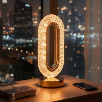 Candeeiro de mesa LED dimerizável recarregável DUBAI LED/2W/5V 2700K/4000K/6500K 400 mAh dourado
