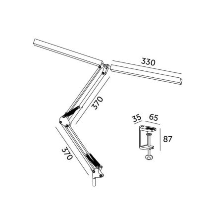 Candeeiro de mesa LED dimerizável TENUIX DUO LED/15W/230V 3000-6000K branco
