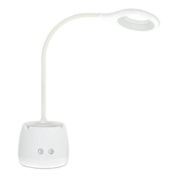 Candeeiro de mesa LED flexível com regulação LUSIA LED/5W/5V 3000/4000K 1200 mAh branco