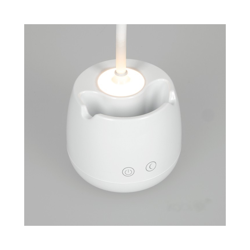 Candeeiro de mesa LED flexível com regulação LUSIA LED/5W/5V 3000/4000K 1200 mAh branco