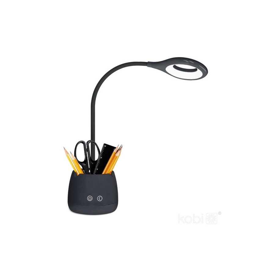 Candeeiro de mesa LED flexível com regulação LUSIA LED/5W/5V 3000/4000K 1200 mAh preto