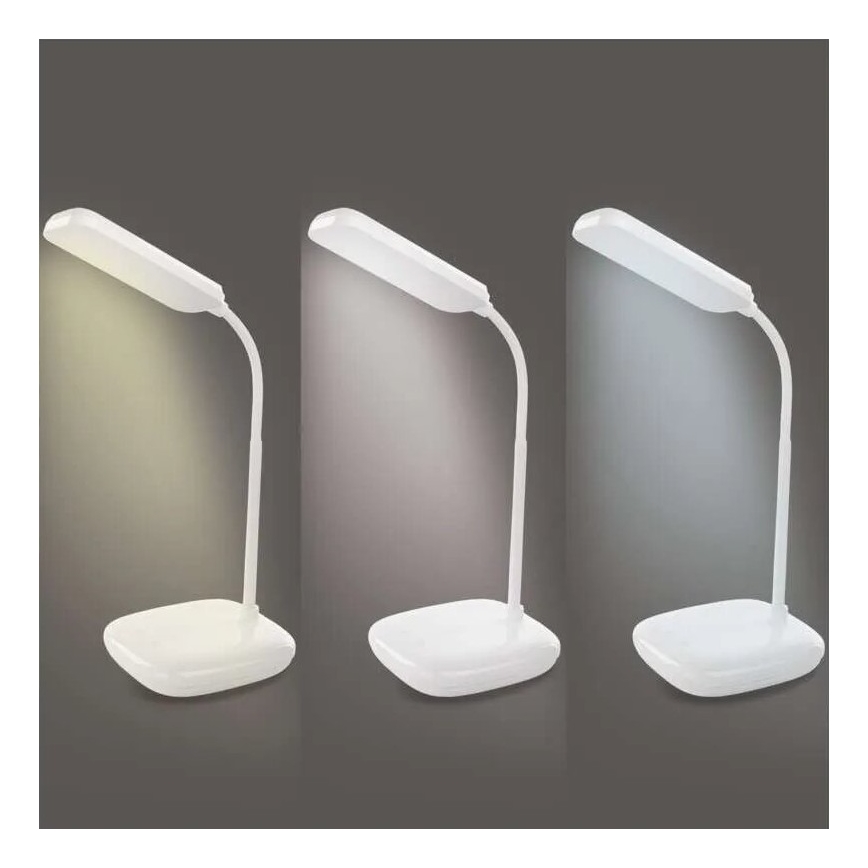 Candeeiro de mesa LED flexível regulável LED/12W/230V 3000K/4000K/6500K branco