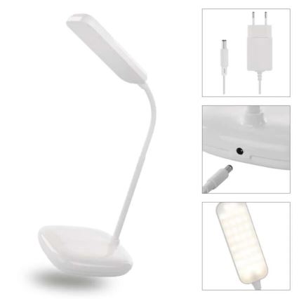 Candeeiro de mesa LED flexível regulável LED/12W/230V 3000K/4000K/6500K branco