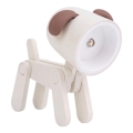 Candeeiro de mesa LED LED/0,06W/3xLR41 cão branco