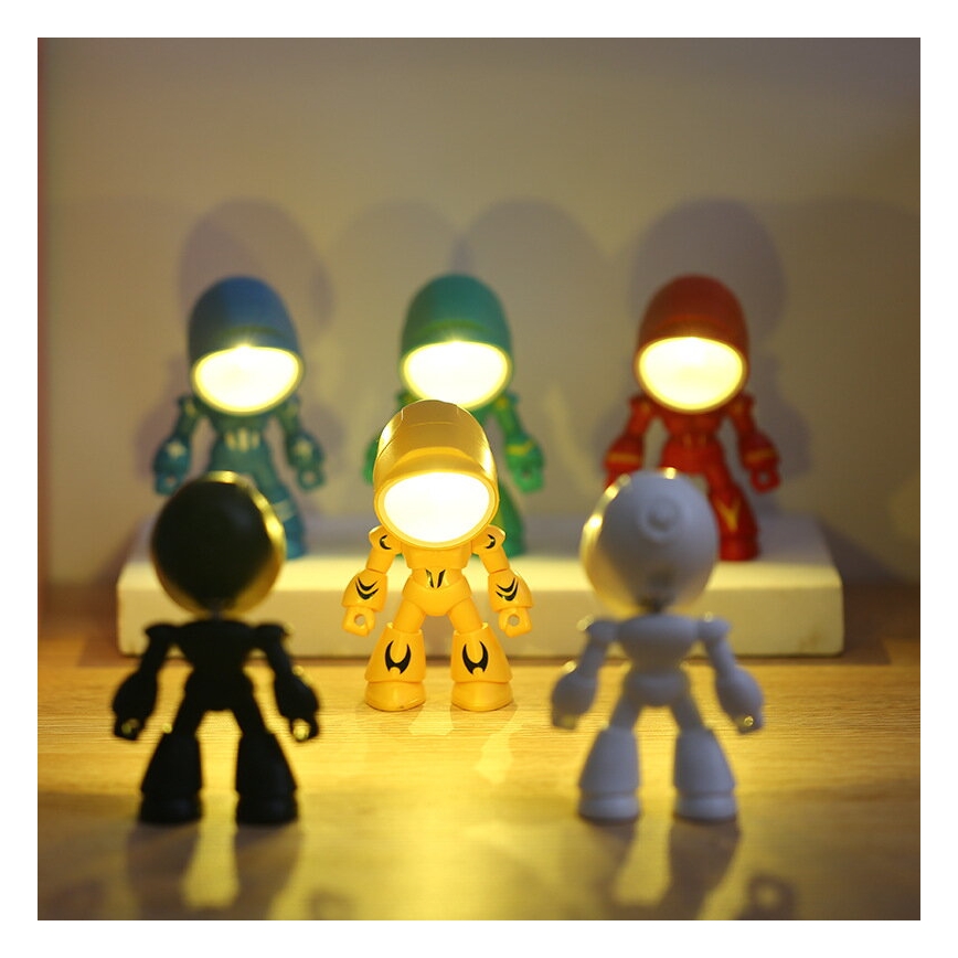 Candeeiro de mesa LED LED/0,06W/3xLR41 robot preto