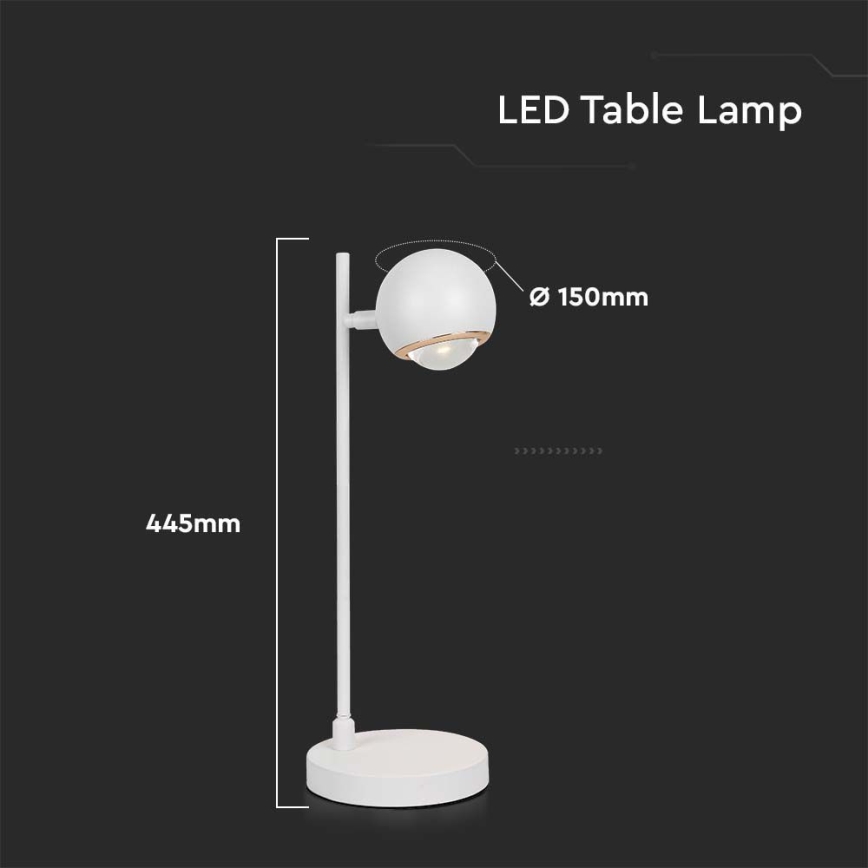 Candeeiro de mesa LED LED/5W/230V 3000K branco
