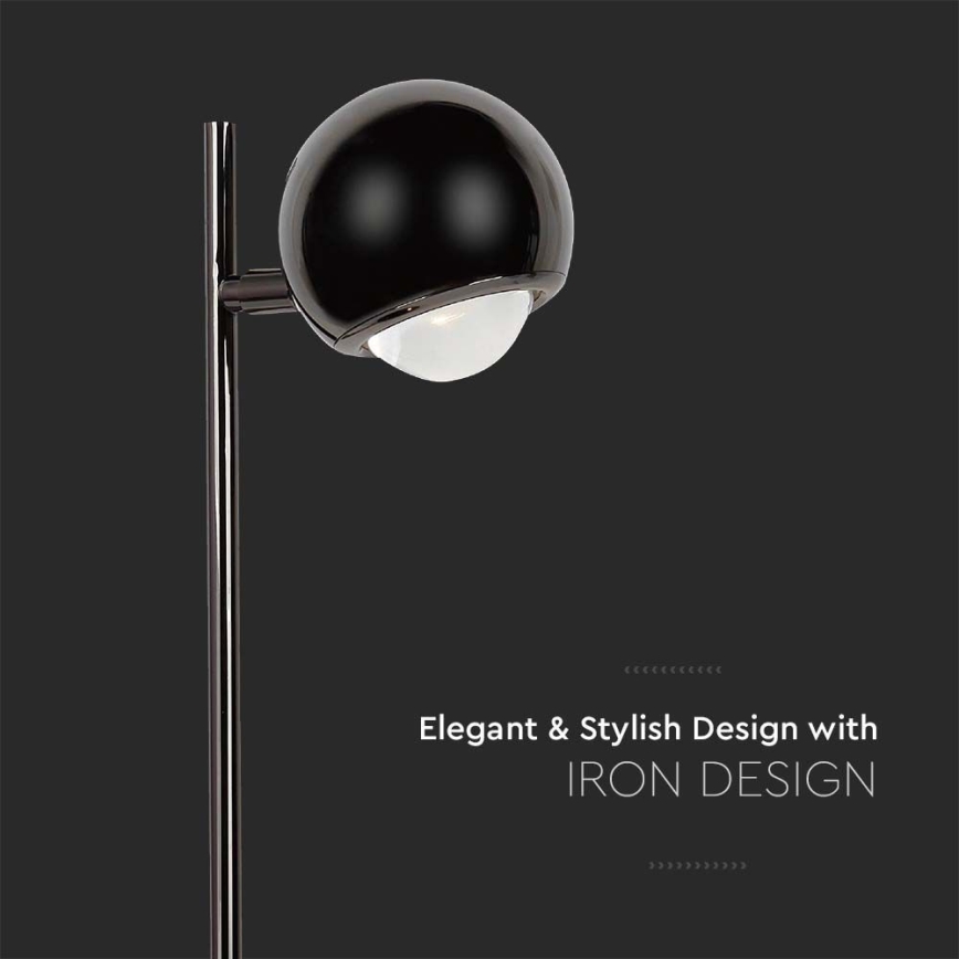 Candeeiro de mesa LED LED/5W/230V 3000K preto