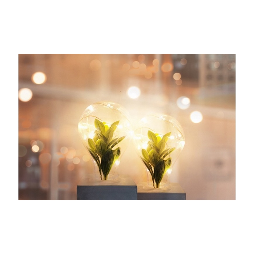 Candeeiro de mesa LED LIV LED/2xAAA cinzento