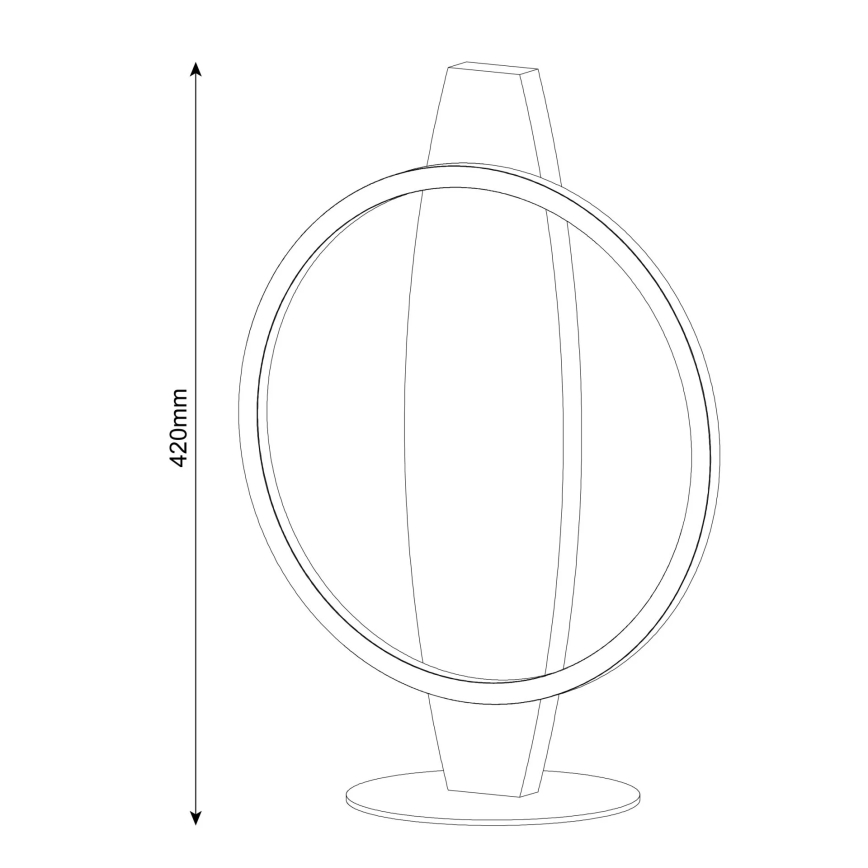 Candeeiro de mesa LED MELISA LED/10W/230V pinho