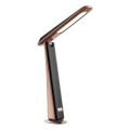 Candeeiro de mesa LED recarregável e regulável TOP LED/4W/5V 1800 mAh 3000/4000/5000K castanho/preto