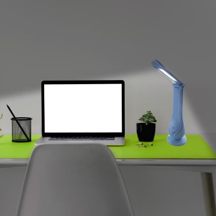 Candeeiro de mesa LED recarregável LILLY LED/4W/5V 1200 mAh azul