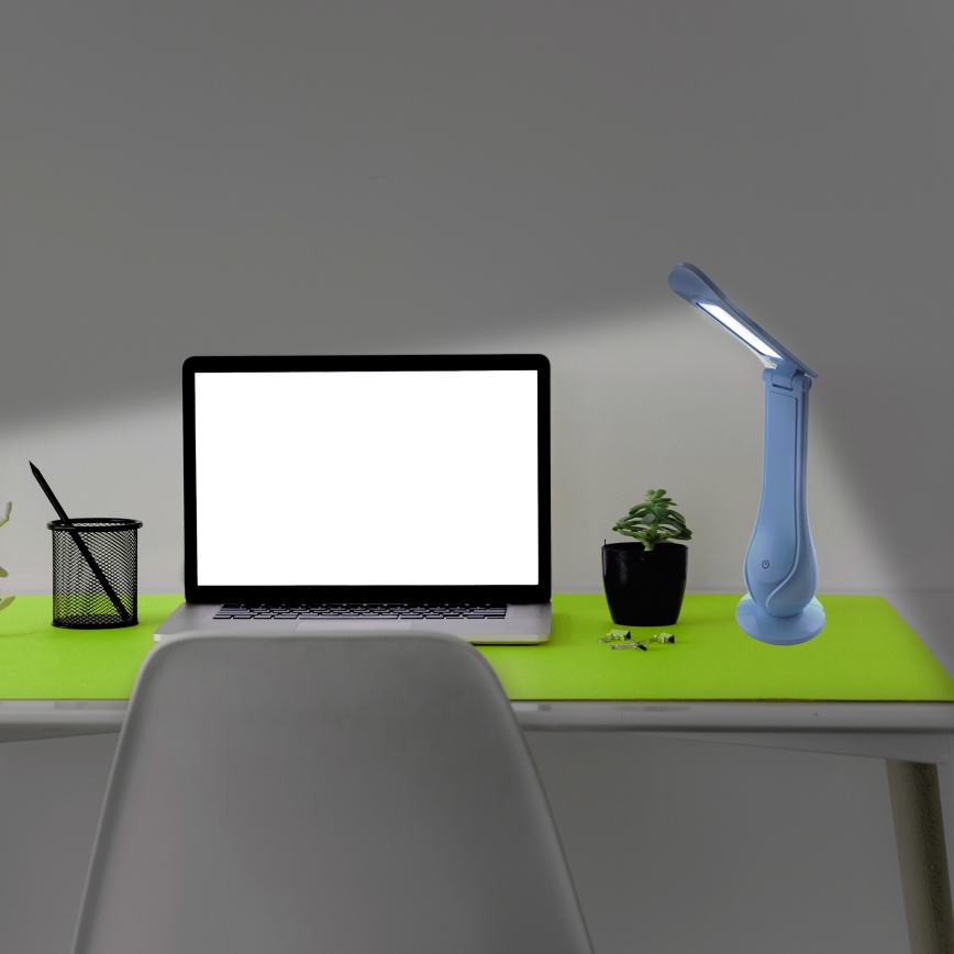 Candeeiro de mesa LED recarregável LILLY LED/4W/5V 1200 mAh azul