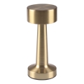 Candeeiro de mesa LED regulável por toque SIMPLY LED/5V 2700/4000/6500K 800 mAh dourado